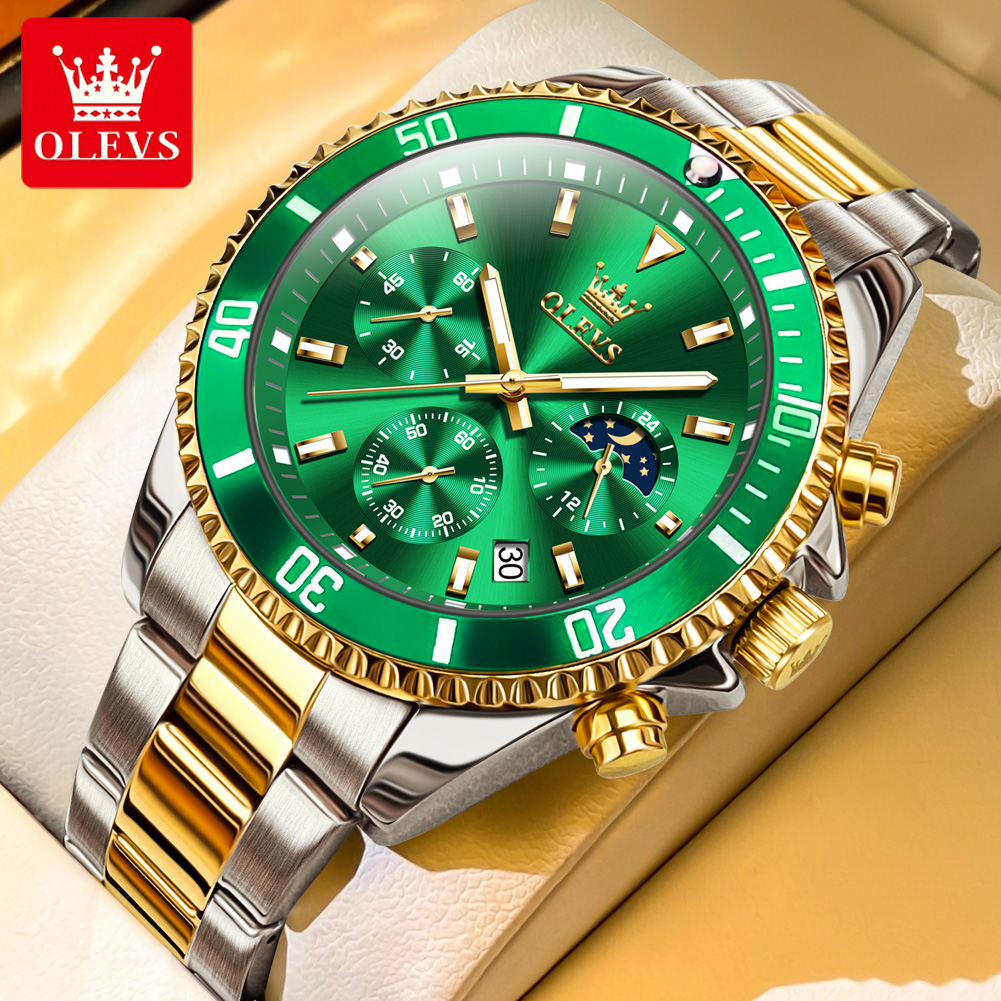 OLEVS 2870 Men's Watches Moon  - огляд і ціна Rolex Watch Datejust